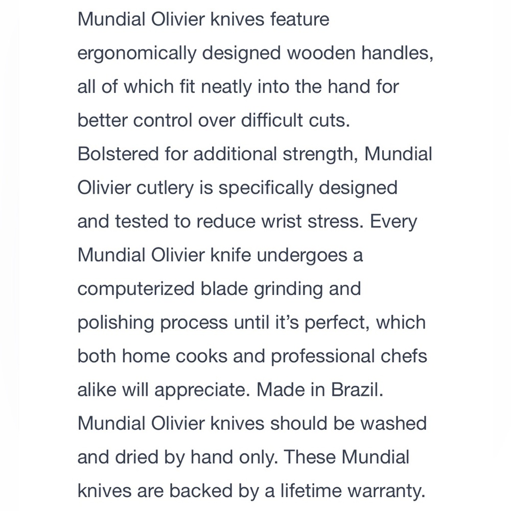 🇧🇷 Set of 5 MUNDIAL steak knives & 1 fish knife. Stamped Olivier Anquier. Brazil - Picture 12 of 12